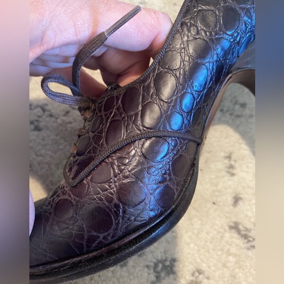 Chie Mihara Shoes, Lace up, Brown Leather, EU Size 37.5, US Size 7 - Picture 5 of 8